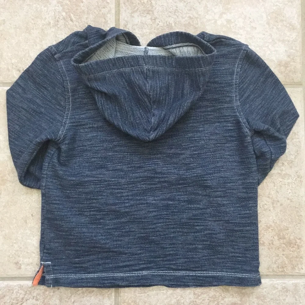 OshKosh B'gosh Boys Denim Look Hoodie Marled Pocket Tee Shirt